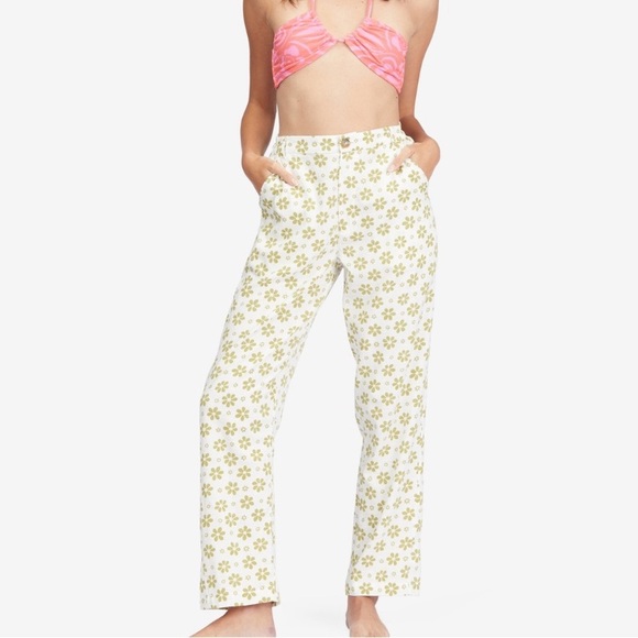 Billabong By the Bay Floral High Waist Denim Straight Leg Jeans - Picture 3 of 8